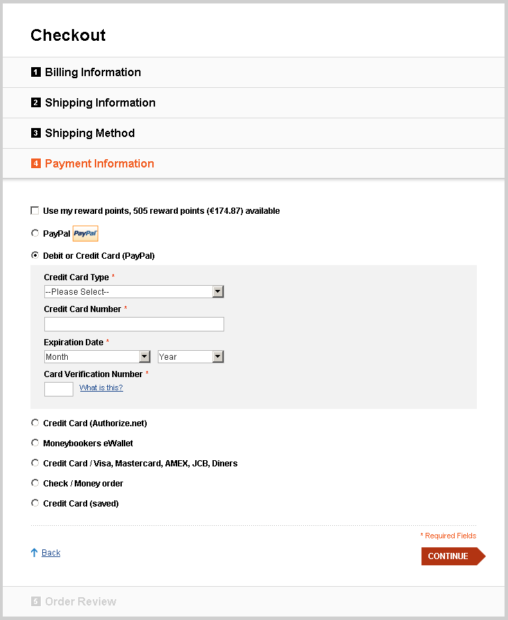 Payment Information